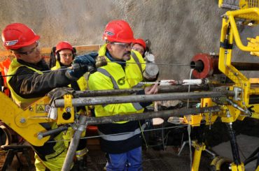 Drilling along the route inclines